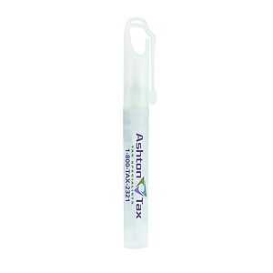 “SprayClip” 10 ml. Antibacterial Hand Sanitizer Spray Pump Bottle with Carabiner Clip Cap(PhotoImage