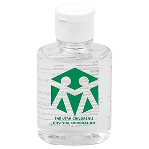 2.0 oz Hand Sanitizer Antibacterial Gel in Flip Top Squeeze Bottle (Spot Color Print)