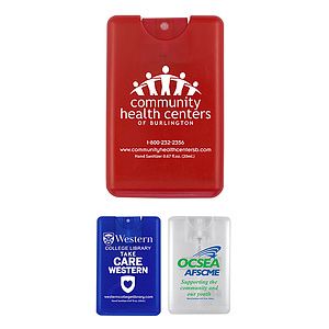 20 ml. Antibacterial Hand Sanitizer Spray in Credit Card Shape Bottle (Spot Color Print)