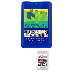 20 ml. Antibacterial Hand Sanitizer Spray in Credit Card Shape Bottle (PhotoImage ® Full Color)
