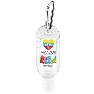 “SanGo L” 1.8 oz Hand Sanitizer Antibacterial Gel in Flip-Top Bottle with Carabiner(PhotoImage Full
