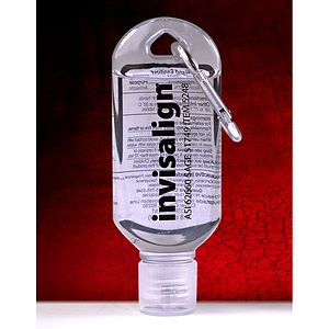 “SanGo L” 1.8 oz Hand Sanitizer Antibacterial Gel in Flip-Top Bottle with Carabiner