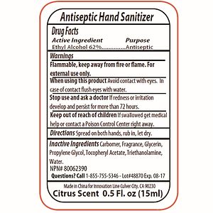 "Sanpal Mini SC" .5 oz Compact Hand Sanitizer Antibacterial Gel in Flip-Top Squeeze Bottle