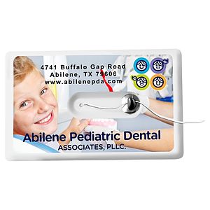 44 Yards Credit Card Size Dental Floss Dispenser with Mirror and Pouch