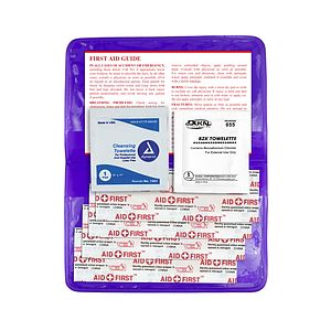 "HEAL-ON-THE-GO L" 10 Piece Economy First Aid Kit in Colorful Vinyl Pouch