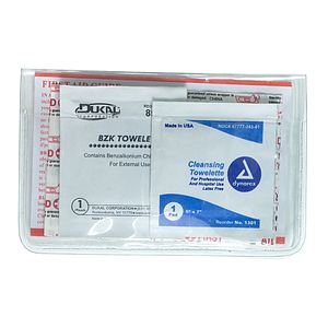 "HEAL-ON-THE-GO L" 10 Piece Economy First Aid Kit in Colorful Vinyl Pouch