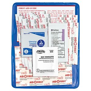 "HEAL-ON-THE-GO XL" 15 Piece Economy First Aid Kit in Colorful Vinyl Kit