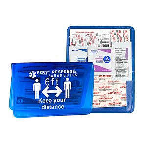 "HEAL-ON-THE-GO XL" 15 Piece Economy First Aid Kit in Colorful Vinyl Kit