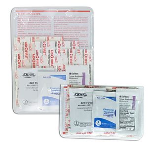 "HEAL-ON-THE-GO XL" 15 Piece Economy First Aid Kit in Colorful Vinyl Kit