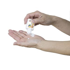 “SunFun” .5 oz Broad Spectrum SPF 30 Sunscreen Lotion In Solid White Flip-Top Squeeze Bottle