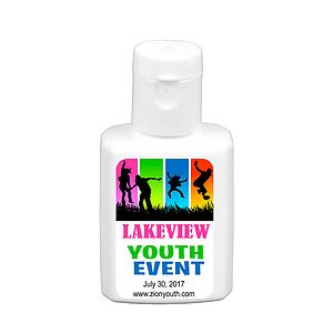 “SunFun” .5 oz Broad Spectrum SPF 30 Sunscreen Lotion In Solid White Flip-Top Squeeze Bottle