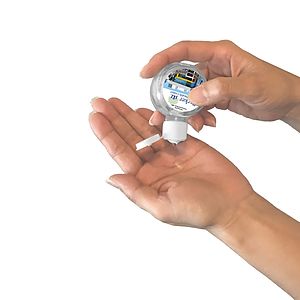 “CirPal” 1 oz Compact Hand Sanitizer Antibacterial Gel in Round Flip-Top Squeeze Bottle