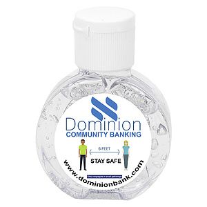 “CirPal” 1 oz Compact Hand Sanitizer Antibacterial Gel in Round Flip-Top Squeeze Bottle