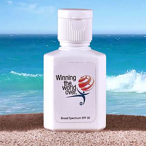 1.0 oz Broad Spectrum SPF30 Sunscreen Lotion in Solid White Flip-Top Squeeze Bottle