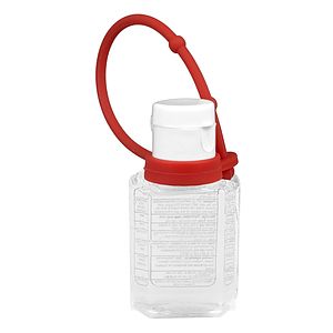 “SanPal Connect” 1.0 oz Compact Hand Sanitizer Antibacterial Gel in Flip-Top Squeeze Bottle with Col