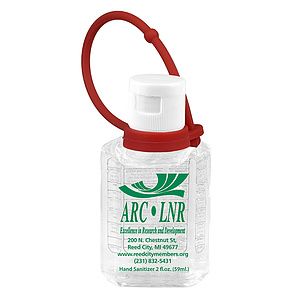 1.0 oz Compact Hand Sanitizer Antibacterial Gel in Flip-Top Squeeze Bottle with Adjustabel Silicone