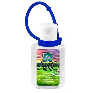 1.0 oz Compact Hand Sanitizer Antibacterial Gel in Flip-Top Squeeze Bottle with Adjustabel Silicone