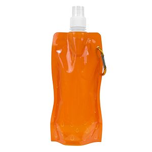 "Roll Up" 18 oz Foldable and Reusable Water Bottle with Matching Carabiner