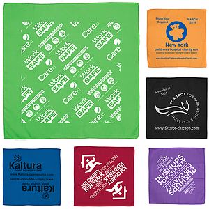 "THE AURORA BANDANA" Headband and Neck Wear Silkscreen - Domestic Production - 22” x 22”