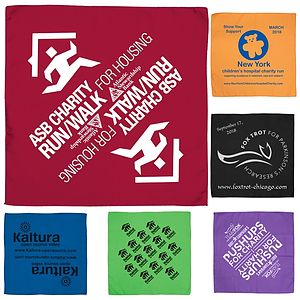 "THE AURORA BANDANA" Headband and Neck Wear Full Color Sublimation - Import Air Ship – 22” x 22”
