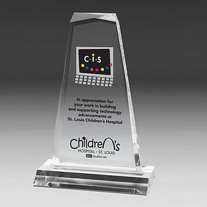 Multi-Faceted Acrylic Award - 8 3/4" - Screen Print
