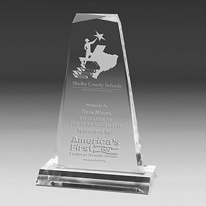 Multi-Faceted Acrylic Award - 8 3/4" - Screen Print