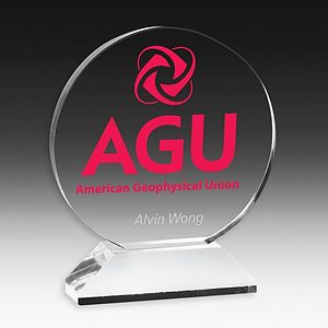 Round Award on Elevated Base - Screen Printed