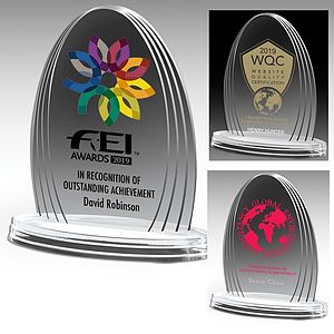 Oval Legend Award (5 1/4" x 6 1/4" x 3/4") - Screen Print