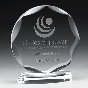 Round Scalloped Award - Screen Printed
