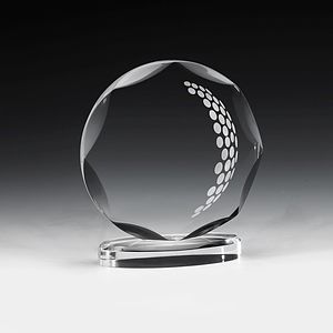 Round Scalloped Award - Screen Printed