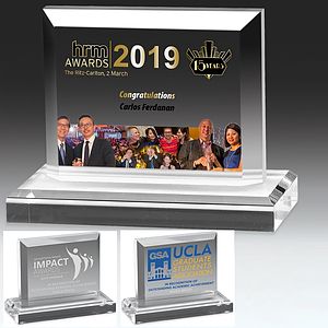 Screen Printed Mini Billboard Acrylic Award (5 1/2"x 4 1/2"x 3/4")