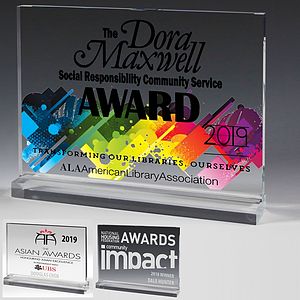 Screen Printed Mini Billboard Acrylic Award (6"x 4 1/2"x 1/2")