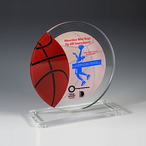 Basketball Achievement Award - Screen Printed - (5¾" x 6¼")
