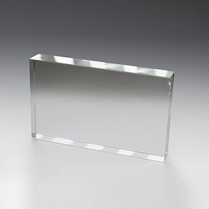 Glass Award Paperweight 5” x 3” x 3/4”