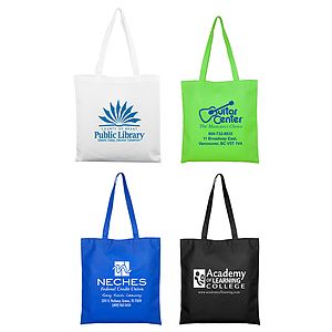 15”W x 16”H -“Catalina” Day Tote & Shopping Bag with Hook and loop Fastener Closure