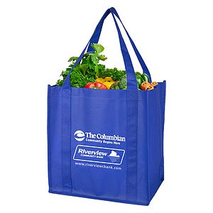 12-1/2"W x 13"H x 8”Gusset - "MEGA" Grocery Shopping Tote Bag