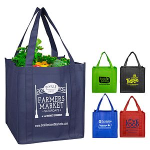 12-1/2"W x 13"H x 8”Gusset - "MEGA" Grocery Shopping Tote Bag