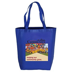 15"W x 14"H x 5”Gusset - "CORAL ECONOMY" Grocery and Shopping Tote Bag
