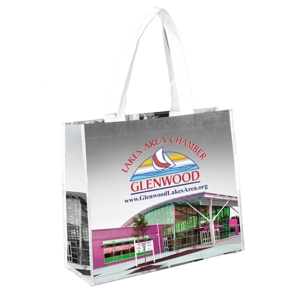 12-34H x 15W x 6Gusset - MARGARET Non-Woven Full Color Laminated Wrap Carry All Tote