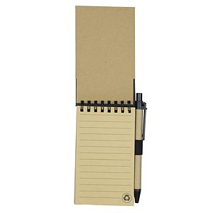 "ARCATA" Eco Inspired Jotter Notepad Notebook with Matching Color Eco Inspired Paper Pen