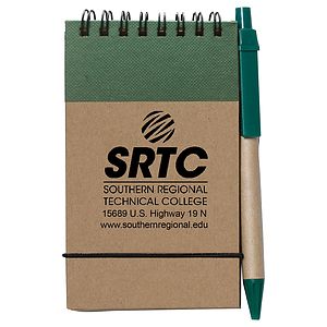 "ARCATA" Eco Inspired Jotter Notepad Notebook with Matching Color Eco Inspired Paper Pen