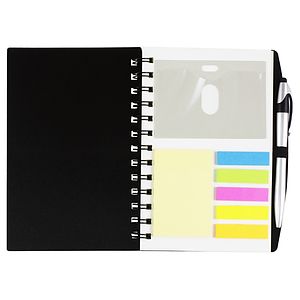"Allegheny" Stylish Spiral Sticky Notes, Flags and Pen Notebook