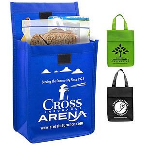 6-1/2"W x 9"H x 3 ½”Gusset - "BAG-IT" Value Priced Lightweight Lunch Tote Bag