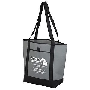 17-1/2"W x 13-1/2"H x 6"Gusset - "The CITY" Convention, Corporate, Travel and Beach Tote Bag