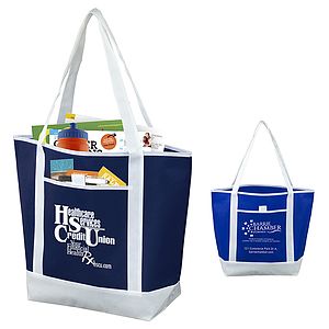 17-1/2"W x 13-1/2"H x 6"Gusset - "THE LIBERTY" Corporate, Travel and Beach Tote Bag