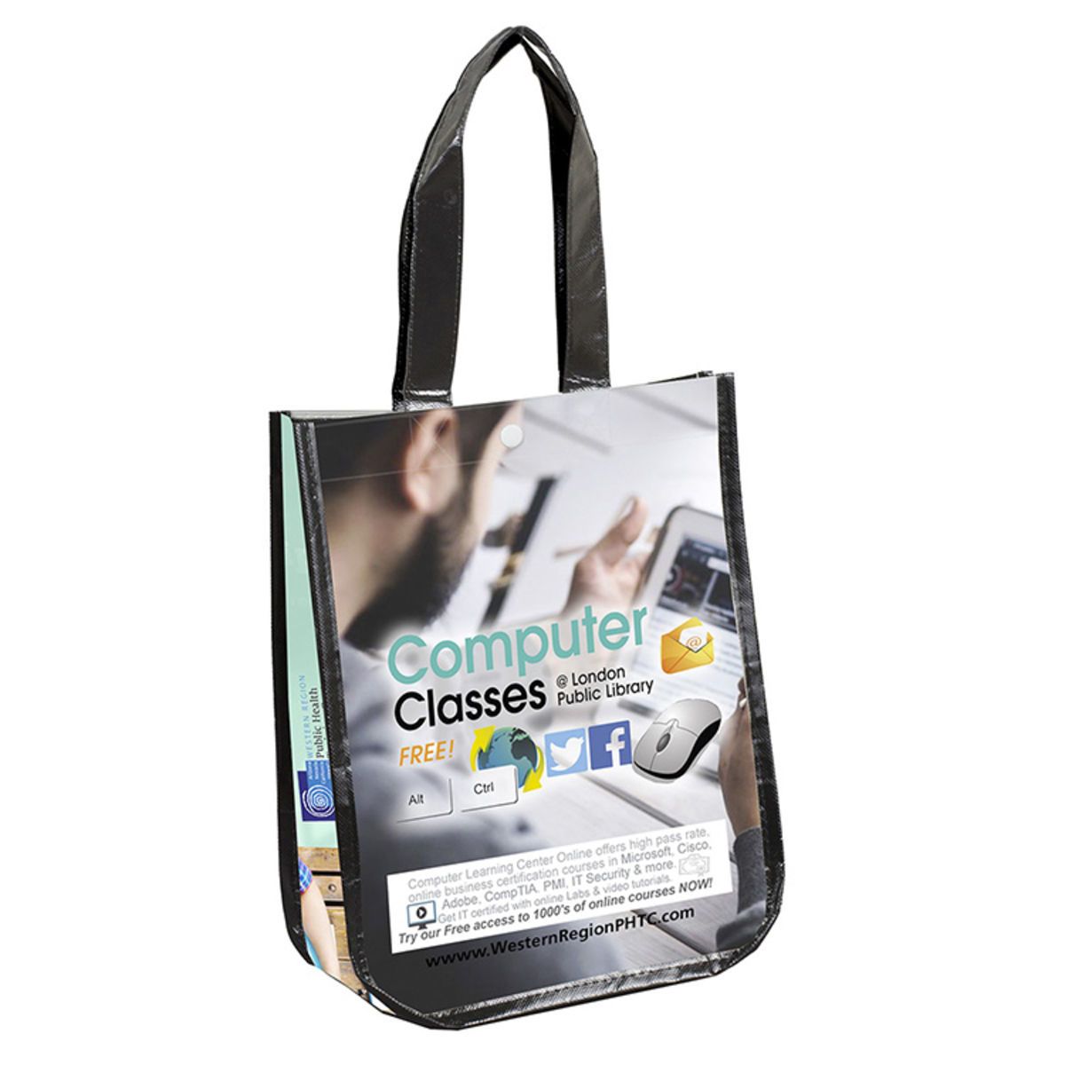 9-14W x 12H x 4 Gusset - LAUREN Small Non-Woven Full Color Laminated Wrap
