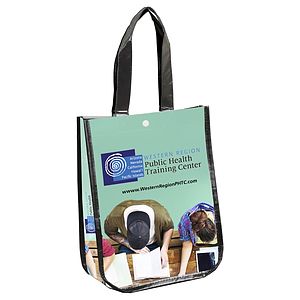 9-14W x 12H x 4 Gusset - LAUREN Small Non-Woven Full Color Laminated Wrap