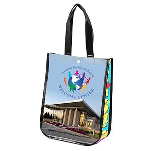 9-14W x 12H x 4 Gusset - LAUREN Small Non-Woven Full Color Laminated Wrap