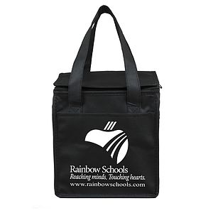 8"W x 8-1/2”H x 6”Gusset - "SUPER FROSTY" Insulated Food Delivery Bag – Lunch Size Tote