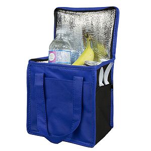 8"W x 8-1/2”H x 6”Gusset - "SUPER FROSTY" Insulated Food Delivery Bag – Lunch Size Tote